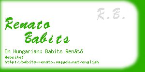 renato babits business card
